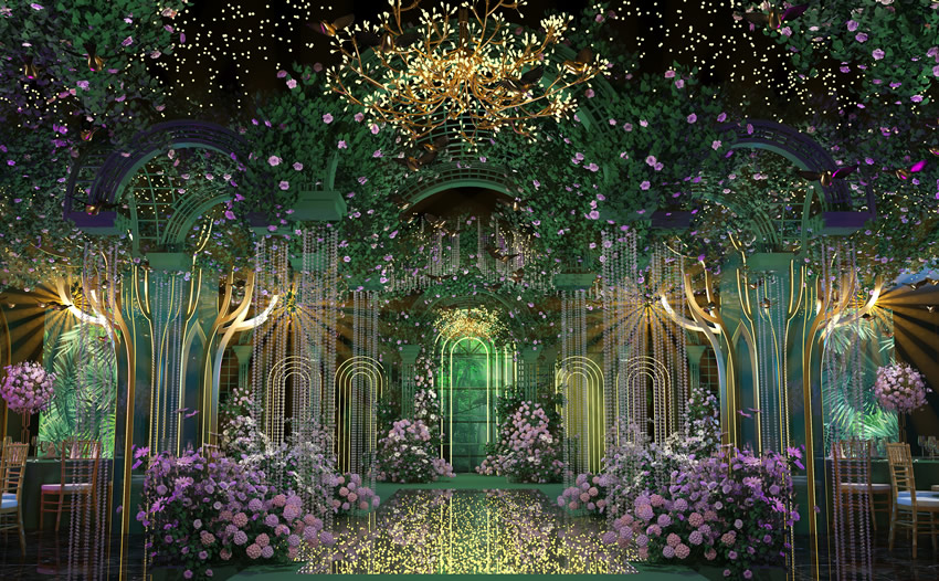 海伦奇妙森林婚礼堂效果展示